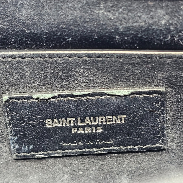 Saint Laurent Large Sunset Leather Shoulder Bag in Black