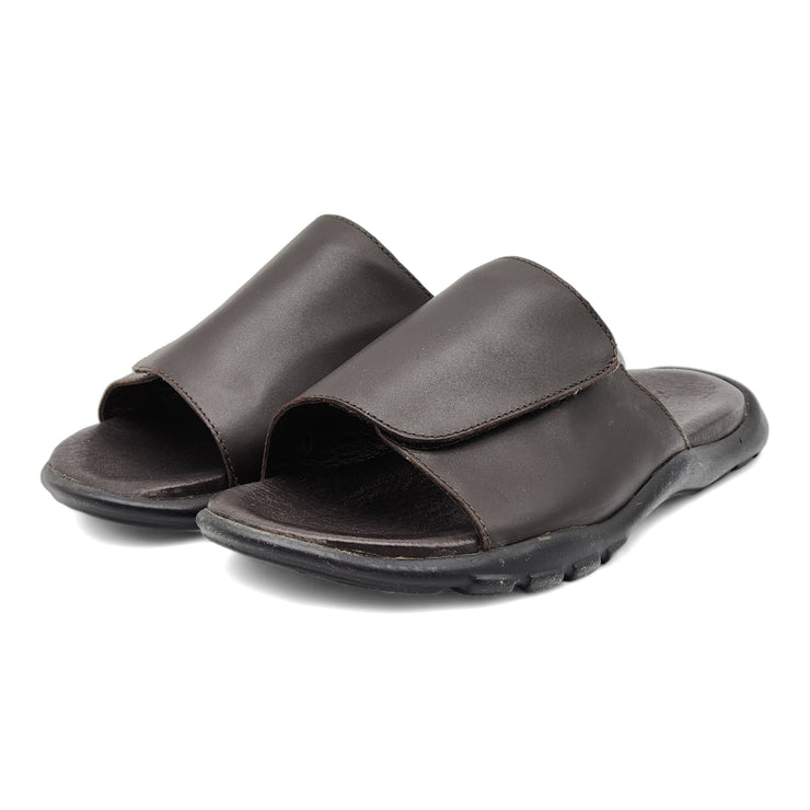 Zegna Slides - Leather - Brown 12