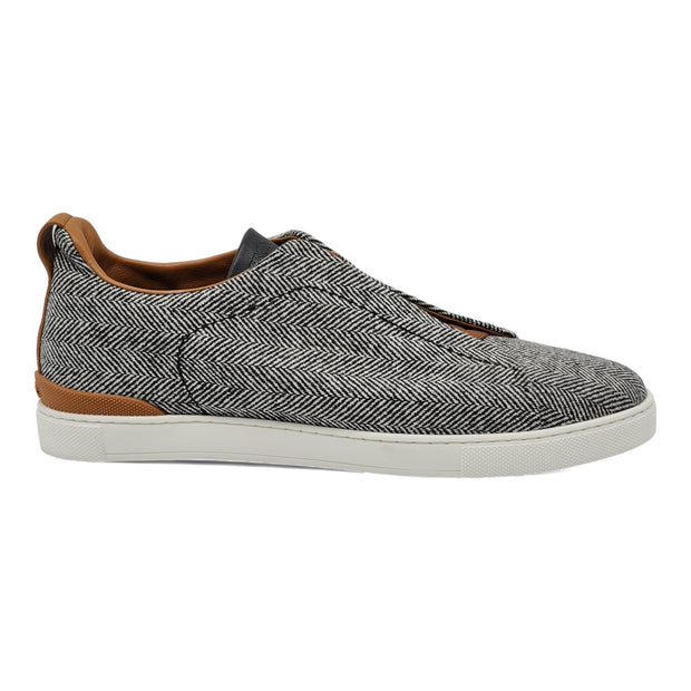 Zegna #UseTheExisting Triple Stitch Wool Sneakers in Gray