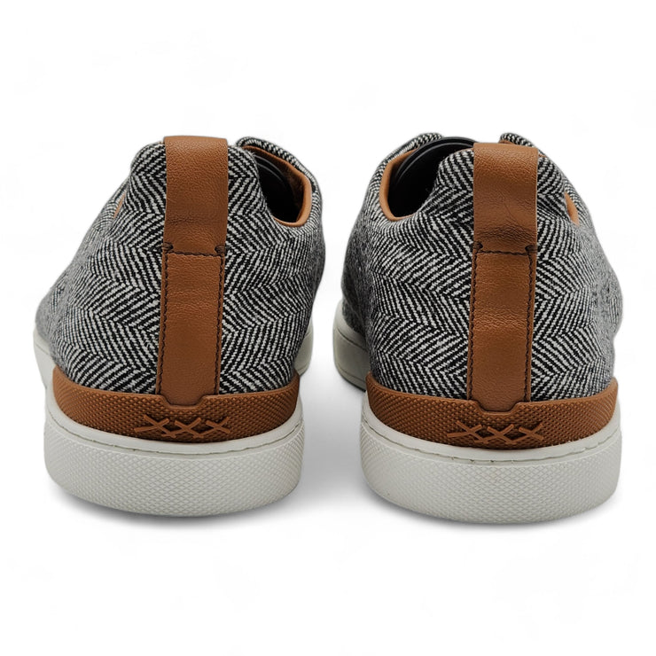 Zegna #UseTheExisting Triple Stitch Wool Sneakers in Gray