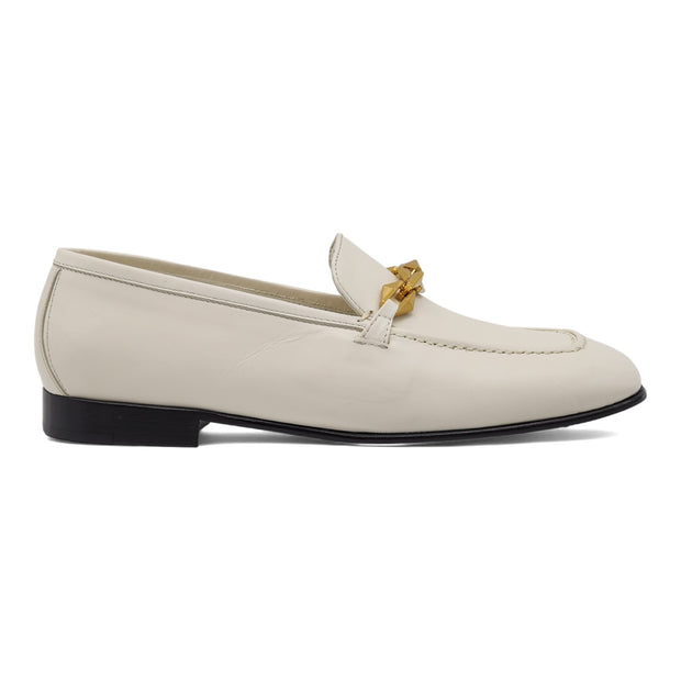 Jimmy Choo Diamond Tilda Loafers in White (37.5)