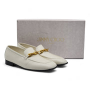 Jimmy Choo Diamond Tilda Loafers in White (37.5)