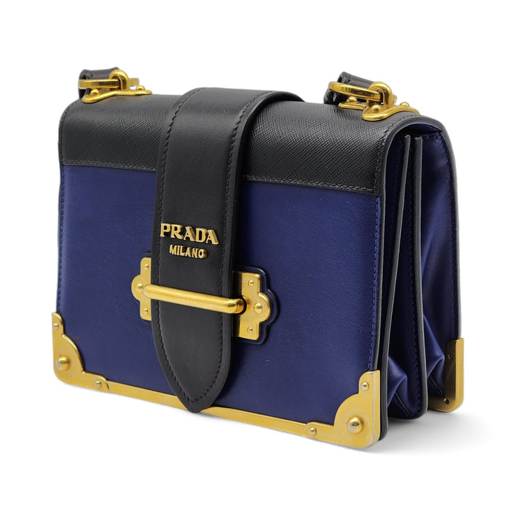 Prada Cahier Crossbody Bag in Blue