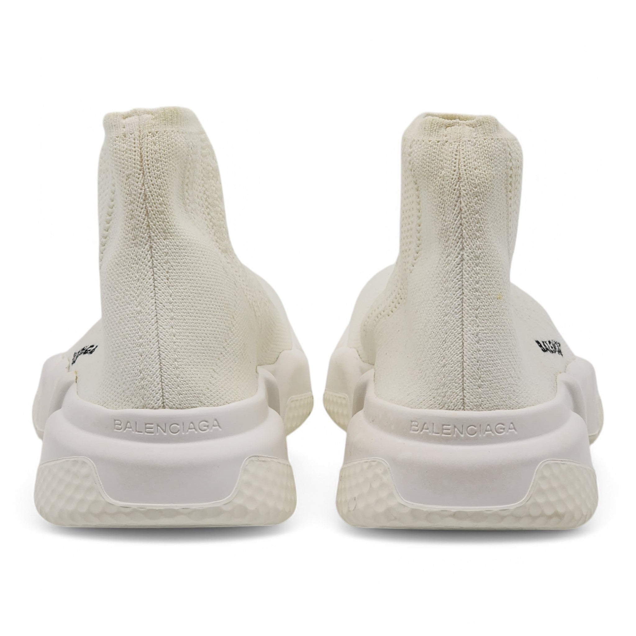 Balenciaga Speed Trainers Sock Sneakers - Knit Fabric - White 36