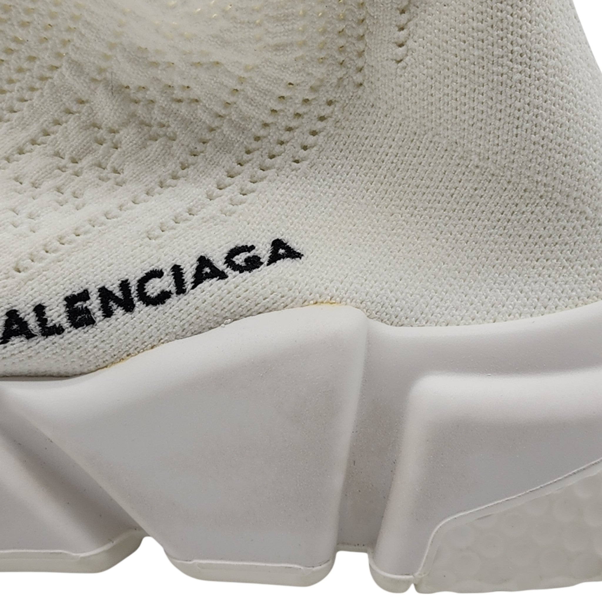 Balenciaga Speed Trainers Sock Sneakers - Knit Fabric - White 36