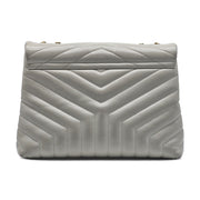 Saint Laurent Loulou Medium Shoulder Bag in Ivory