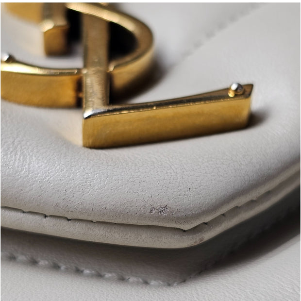 Saint Laurent Loulou Medium Shoulder Bag in Ivory