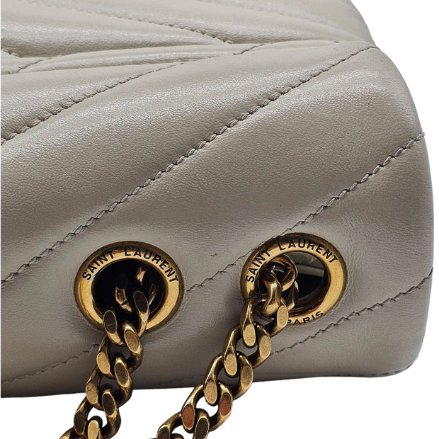 Saint Laurent Loulou Medium Shoulder Bag in Ivory