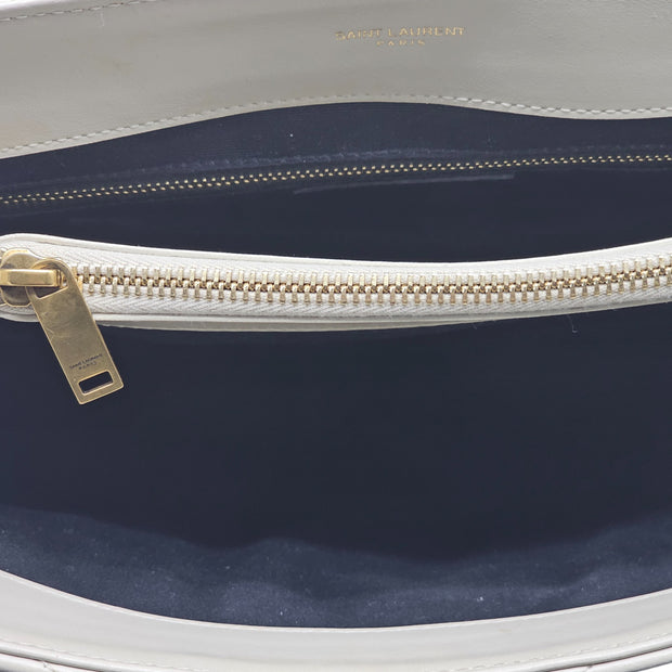 Saint Laurent Loulou Medium Shoulder Bag in Ivory