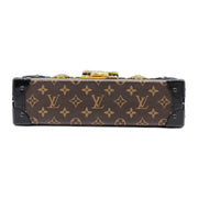 Louis Vuitton Monogram Petite Malle Trunk Clutch Shoulder Bag M45943 in Brown