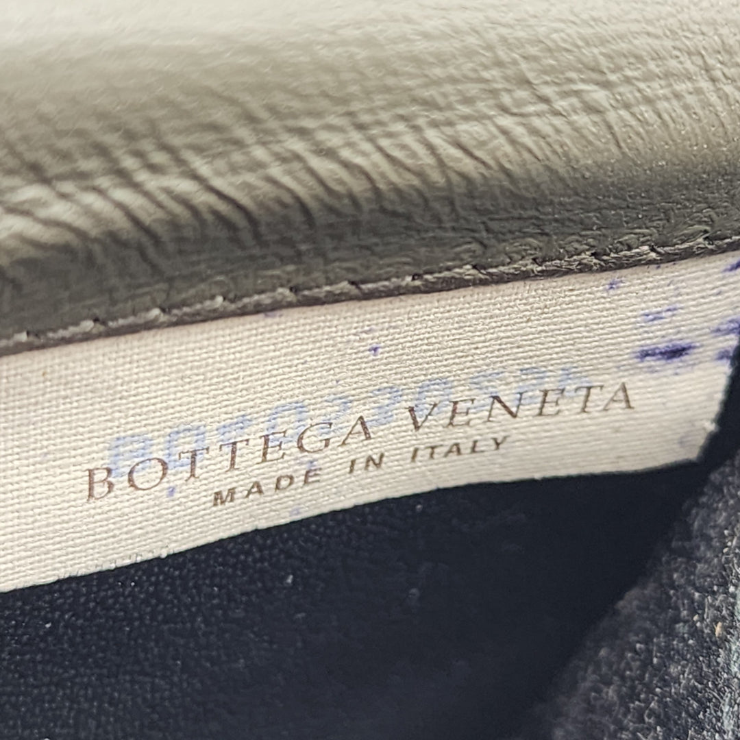 Bottega Veneta Nappa Intrecciato Bi-Fold Wallet in Gray Blue