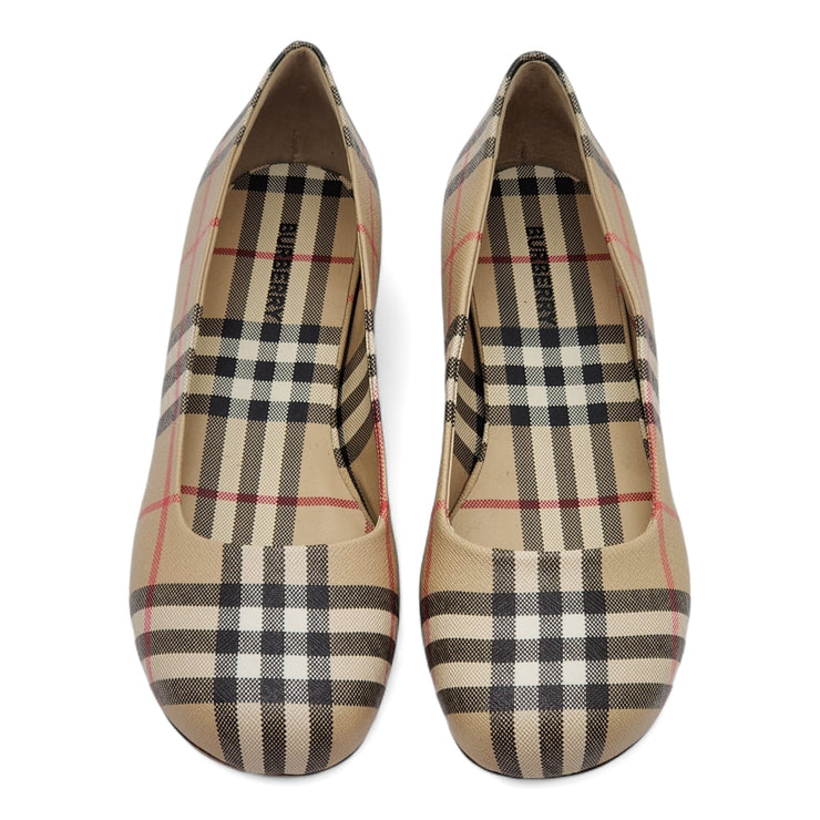 Burberry Women's Joy Vintage Check Flats in Beige