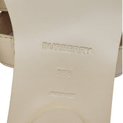 Burberry Honour Leather Flat Sandals in Pale Peach