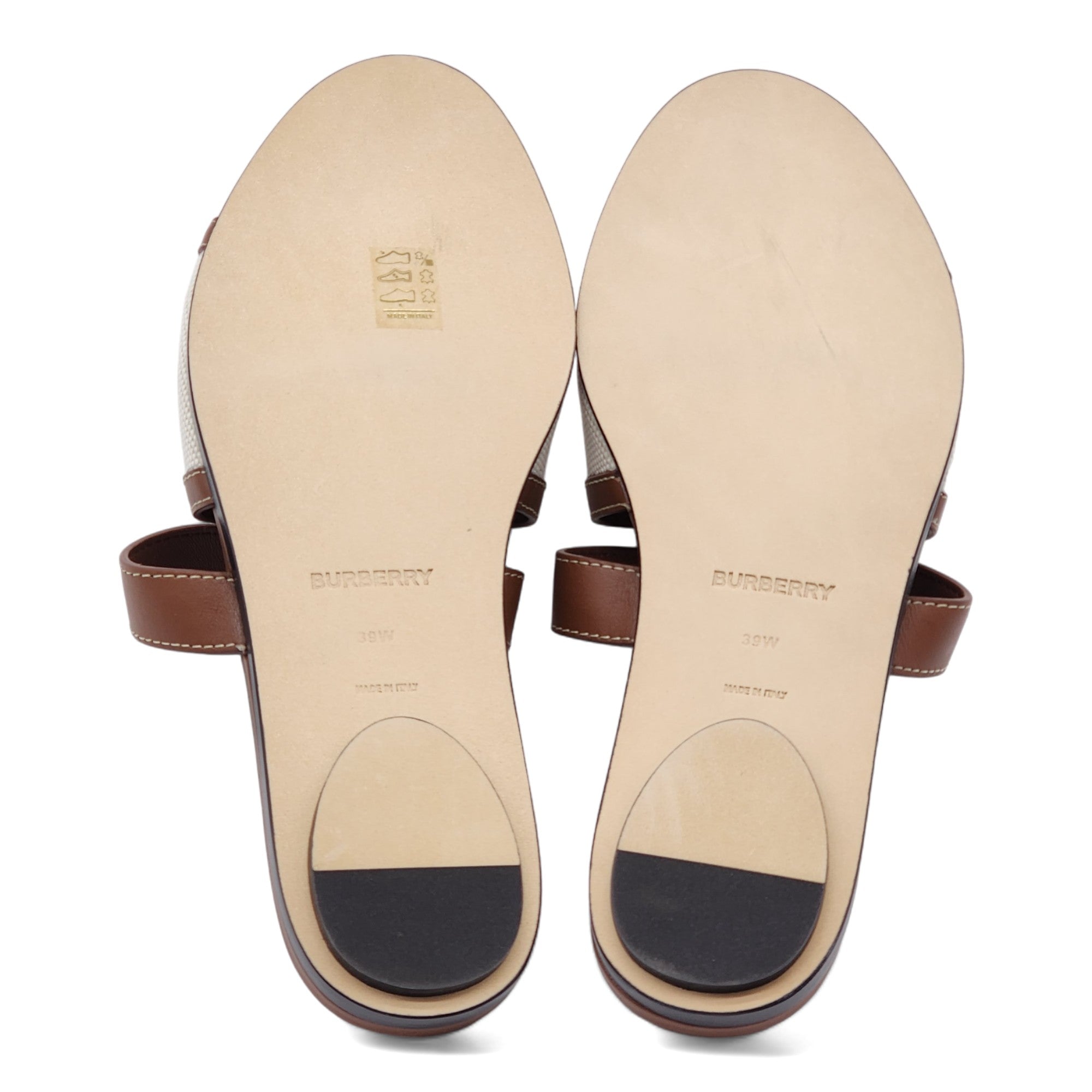 サンダル・ミュール BURBERRY BROWN ブラウン（茶色）系 Burberry(バーバリー) サンダル・ミュール