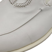 Giorgio Armani Vintage Nappa Leather Loafers with Embroidered Logo in White (11)