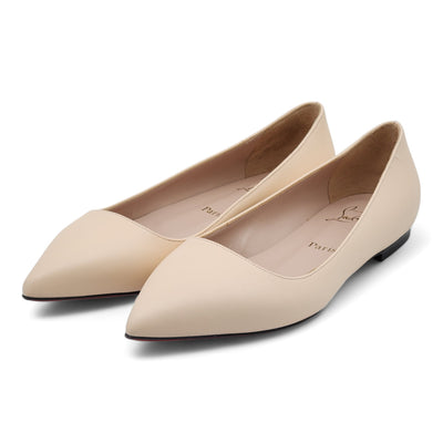 Christian Louboutin Ballalla Ballet Flats - Leather - Beige - 39