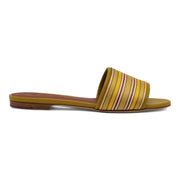 Loro Piana The Suitcase Stripe Flat Sandals in Yellow