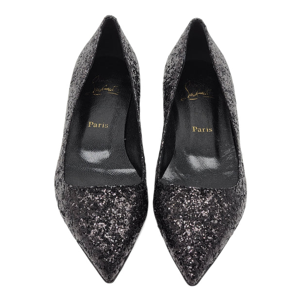 Christian Louboutin Ballalla Ballet Flats - Sequin - Black - 37