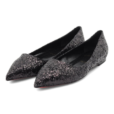 Christian Louboutin Ballalla Ballet Flats - Sequin - Black - 37