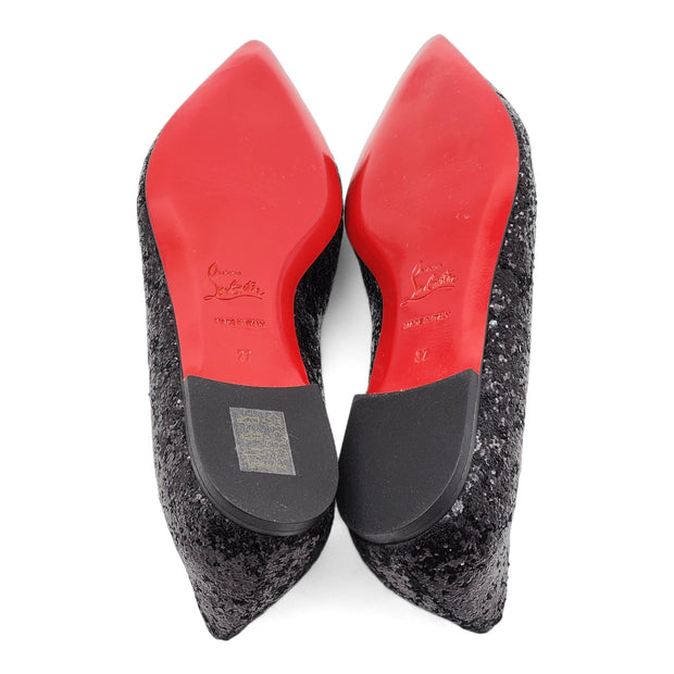 Christian Louboutin Ballalla Ballet Flats - Sequin - Black - 37