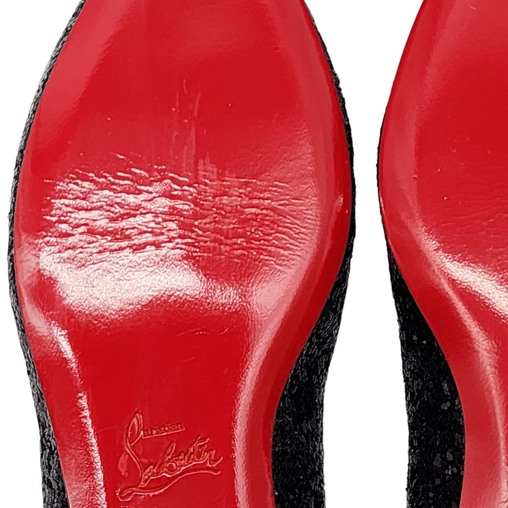 Christian Louboutin Ballalla Ballet Flats - Sequin - Black - 37