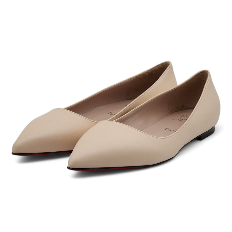 Christian Louboutin Ballalla Ballet Flats - Leather - Beige - 40