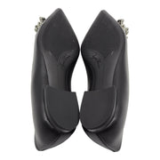 Roger Vivier Flower Strass Leather Ballet Flats - Leather - Black