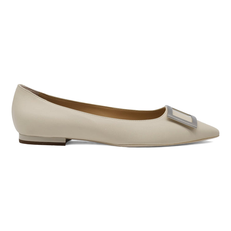 Roger Vivier Gommettine Ball Ballet Flats - Leather - Beige - 40