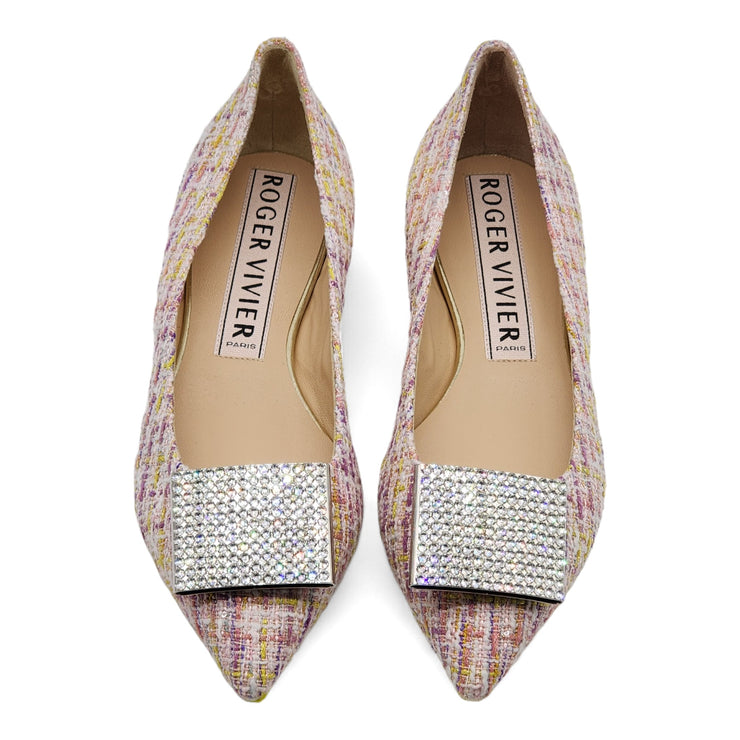 Roger Vivier Gommettine Ball Ballet Flats - Woven Fabric - Multicolor - 40