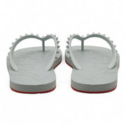 Christian Louboutin Loubi Flip Studded Flip Flops in Gray