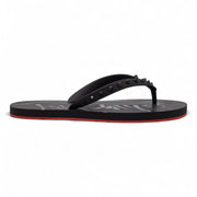 Christian Louboutin Loubi Flip Studded Flip Flops in Black