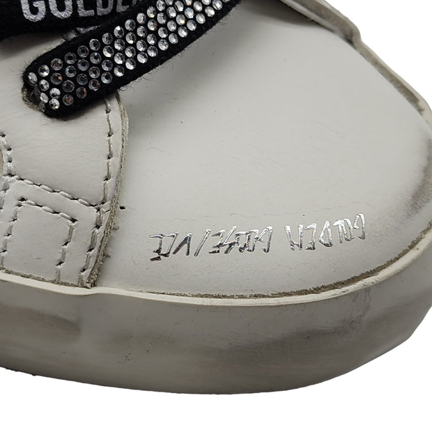 Golden Goose Super Star Classic Leather Sneakers with Swarovski Crystals