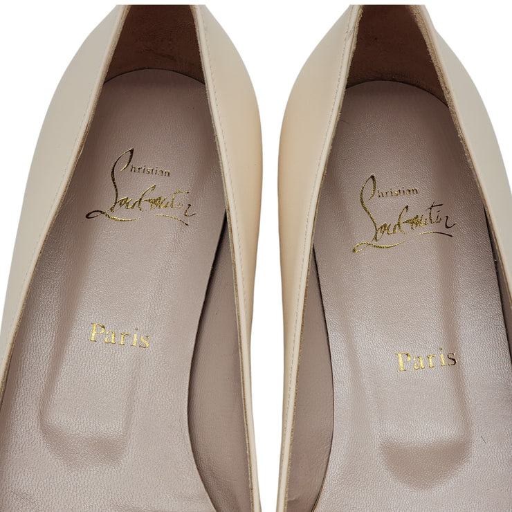 Christian Louboutin Ballalla Ballet Flats - Leather - Beige - 40