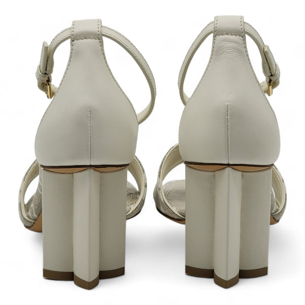 Louis Vuitton Monogram Denim Silhouette Sandals in Ivory (36.5)