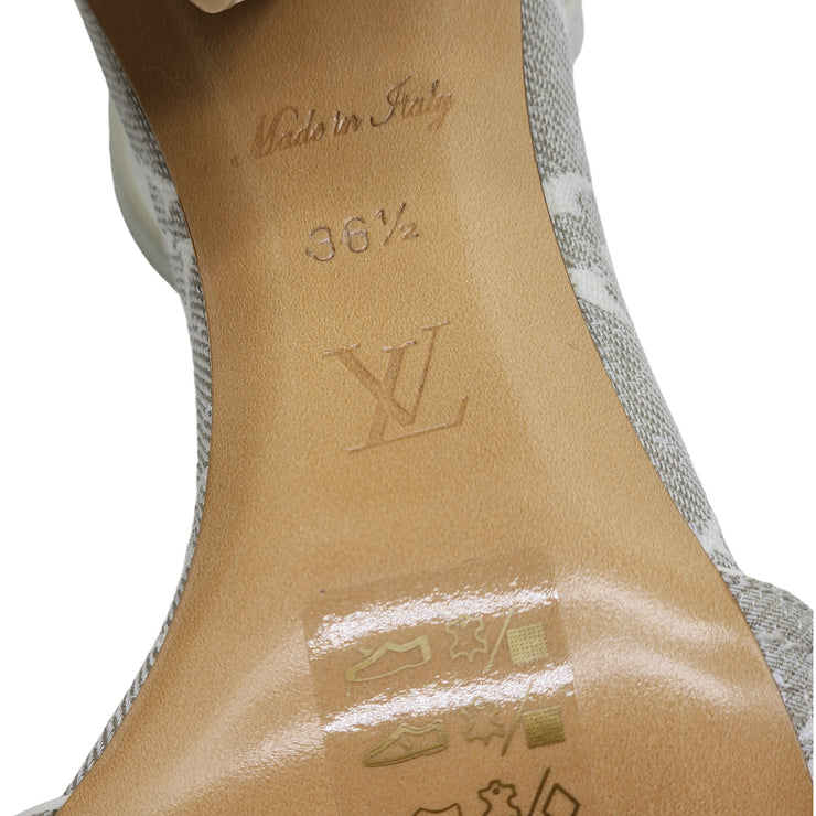 Louis Vuitton Monogram Denim Silhouette Sandals in Ivory (36.5)