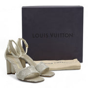 Louis Vuitton Monogram Denim Silhouette Sandals in Ivory (36.5)