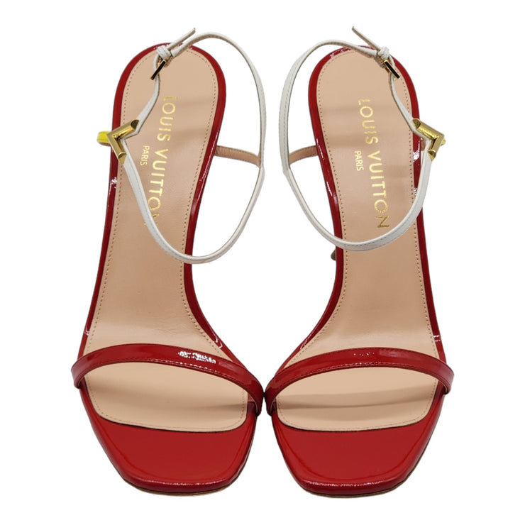 Louis Vuitton Blossom Sandals Leather in Red