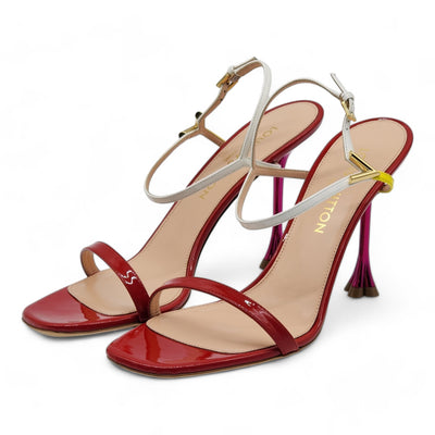 Louis Vuitton Blossom Sandals Leather in Red