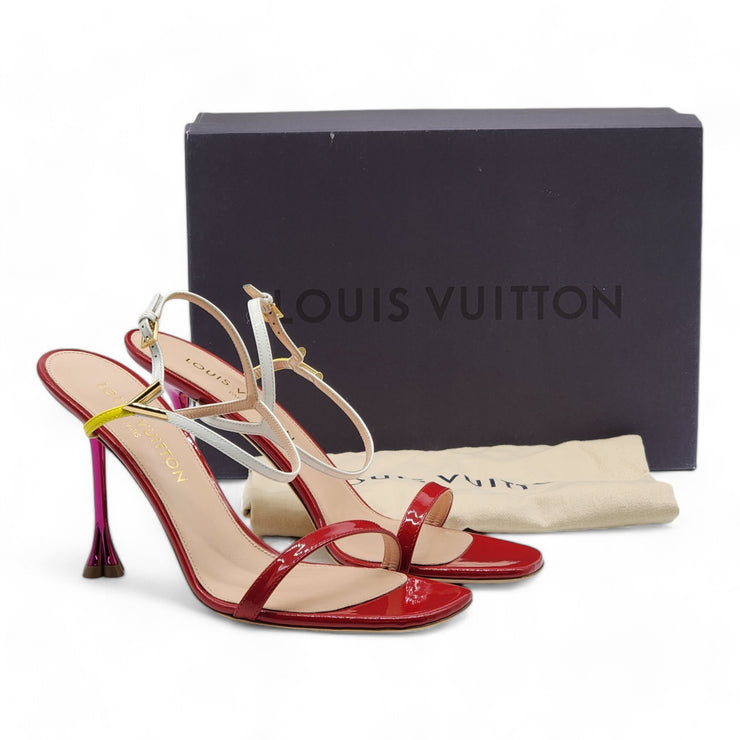 Louis Vuitton Blossom Sandals Leather in Red