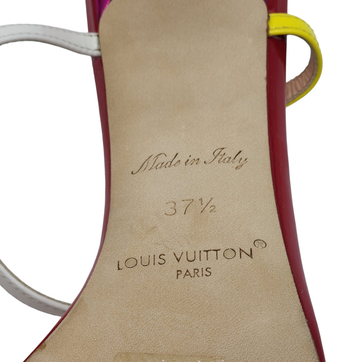 Louis Vuitton Blossom Sandals Leather in Red