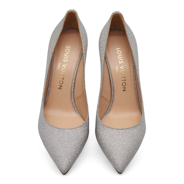 Louis Vuitton Blossom Pumps Glitter in Silver