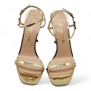 Louis Vuitton Blossom Sandals Leather in Gold (38)