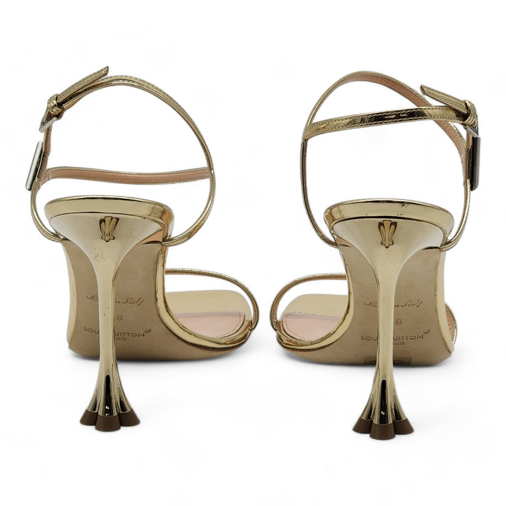 Louis Vuitton Blossom Sandals Leather in Gold (38)