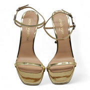 Louis Vuitton Blossom Sandals Leather in Gold (41)