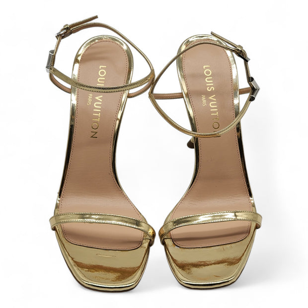 Louis Vuitton Blossom Sandals Leather in Gold (41)