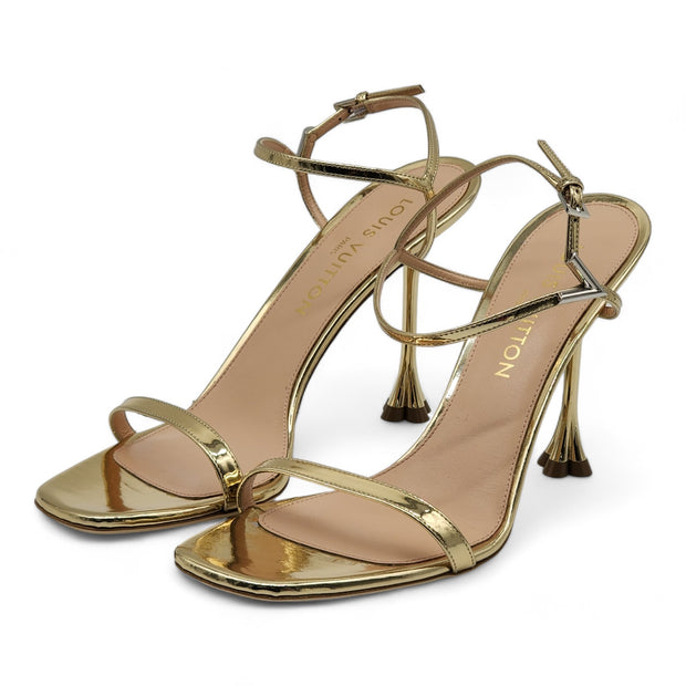 Louis Vuitton Blossom Sandals Leather in Gold (41)