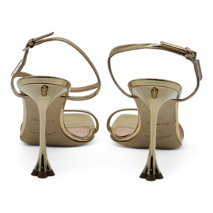 Louis Vuitton Blossom Sandals Leather in Gold (41)