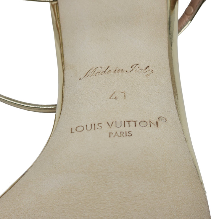 Louis Vuitton Blossom Sandals Leather in Gold (41)