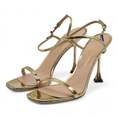 Louis Vuitton Blossom Sandals Leather in Gold (40)