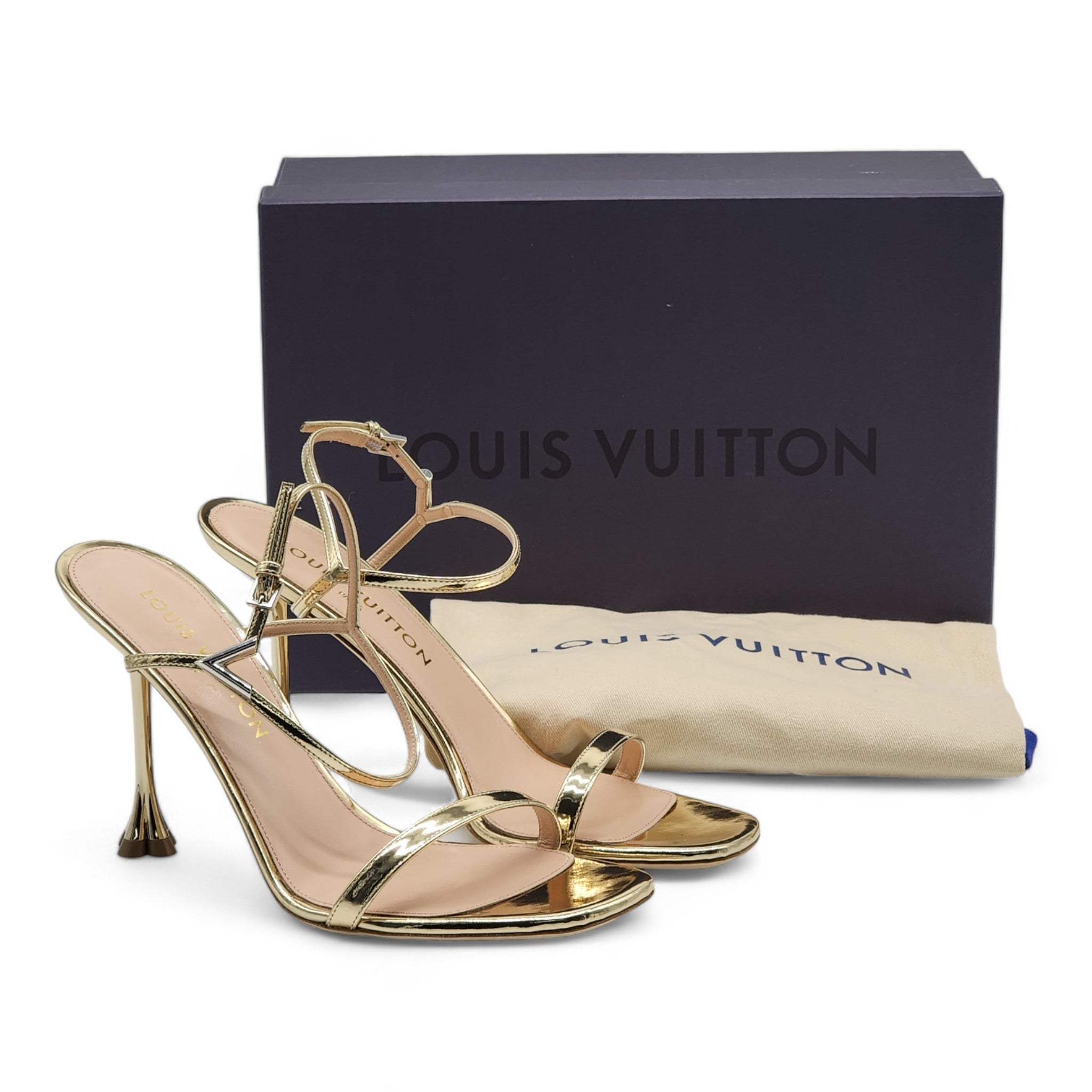 Louis Vuitton Blossom Sandals Leather in Gold (40) – MAC AND LOU